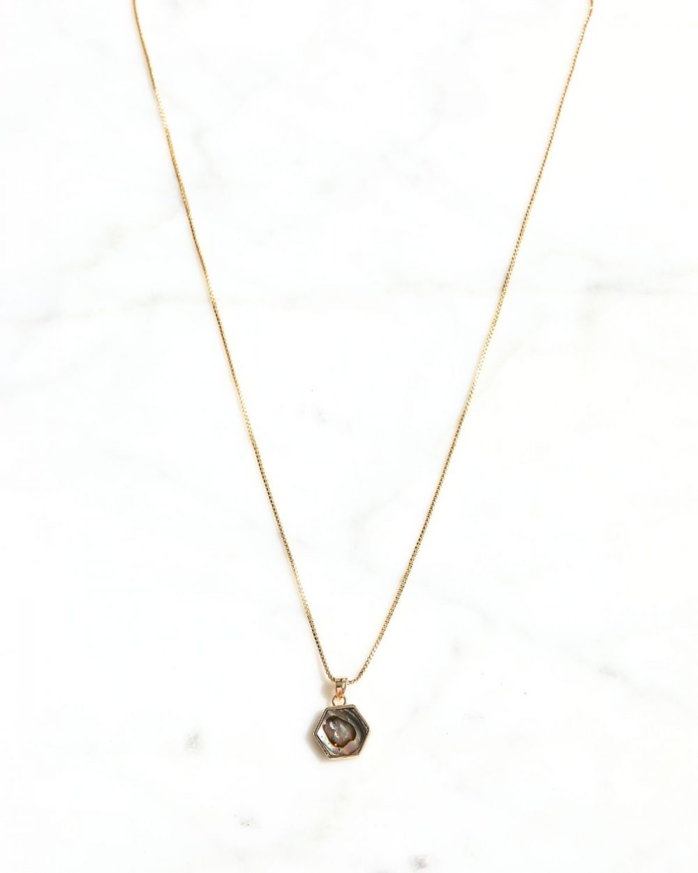 Kette "Talia" - Abalone (Blaugrün)