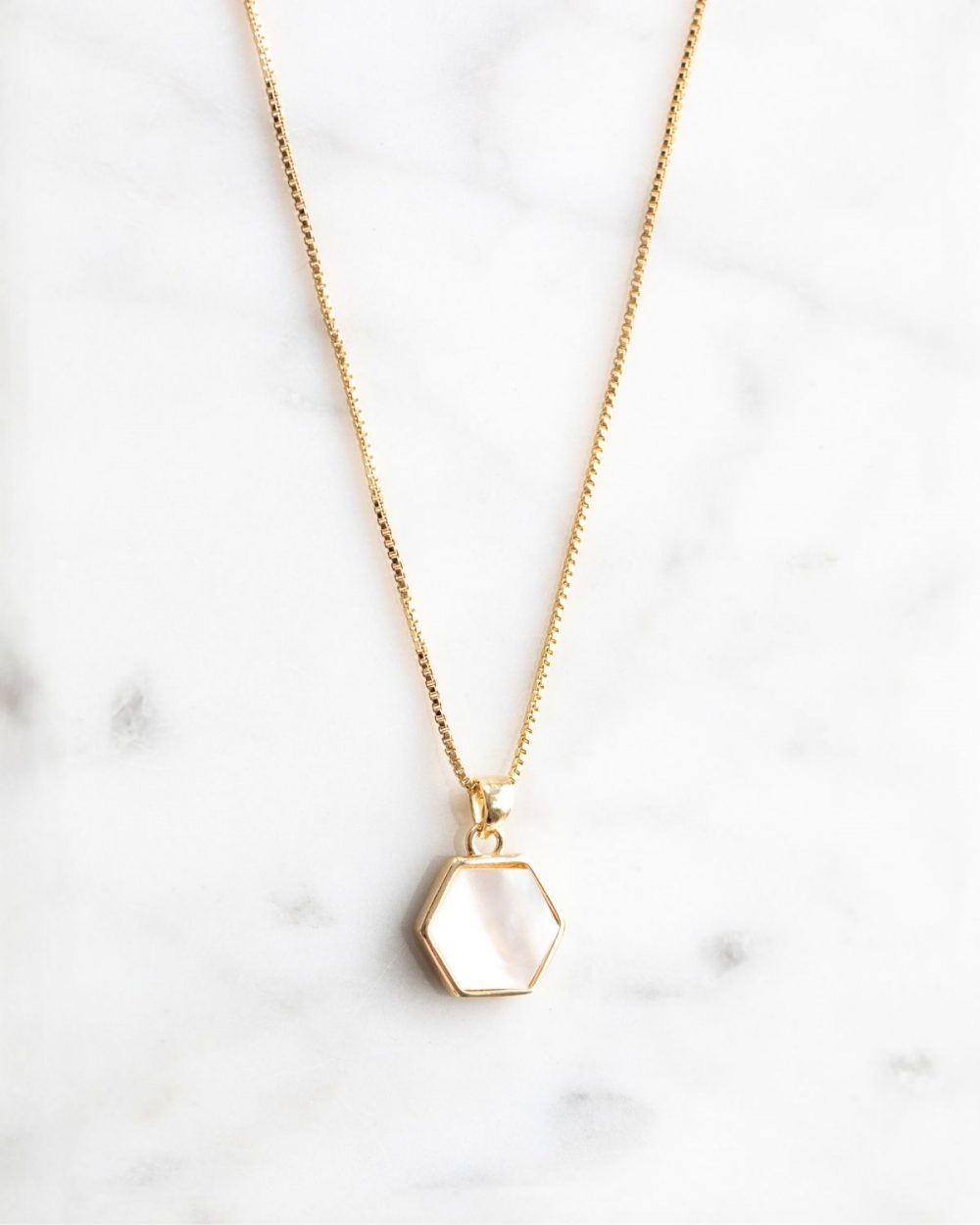 Kette "Talia" - Perlmutt (Perlweiß)