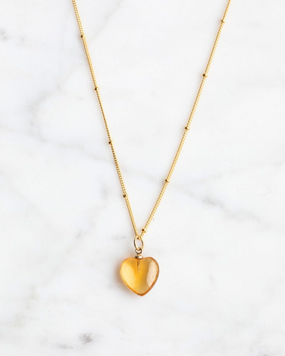 Kette "Amora" - Citrin (Gelb)