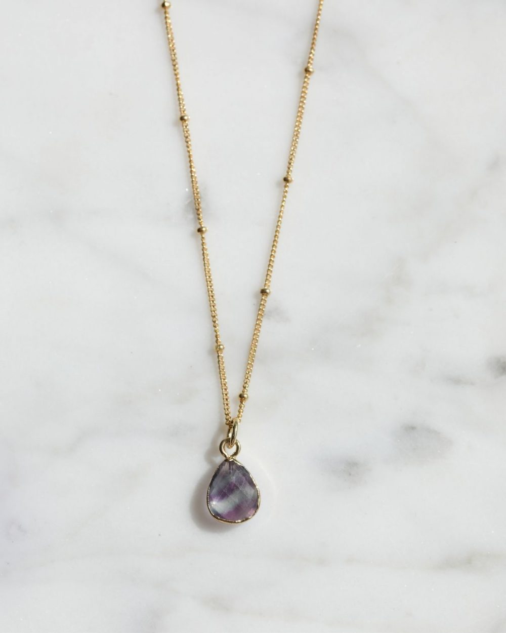 Kette "Isla" - Fluorite (Blauviolett)