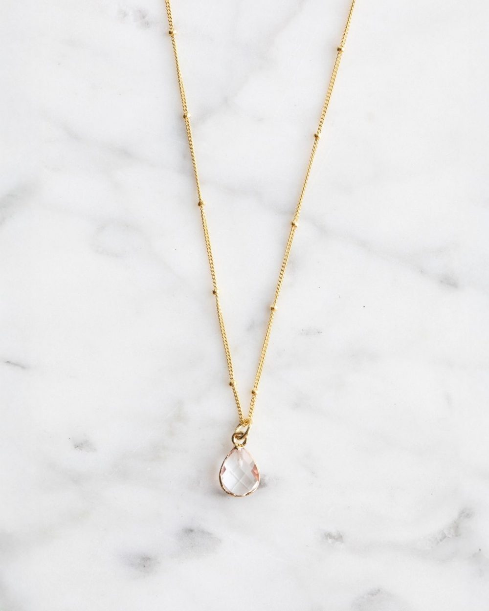 Kette "Isla" - Kristall (Weiß)