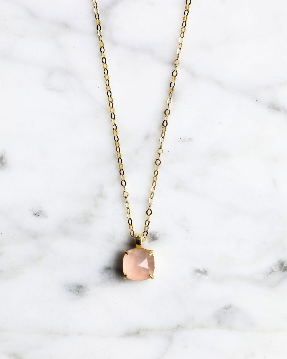 Kette "Orelia" - Rosenquarz (Rosé)